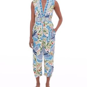 FarmRio Macaw Flight Canvas Jumpsuit